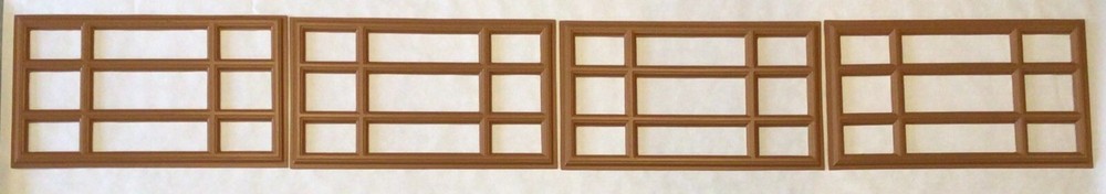 4 Amarr Prairie Replacement Inserts for Short Panel Amarr Garage Door Golden Oak
