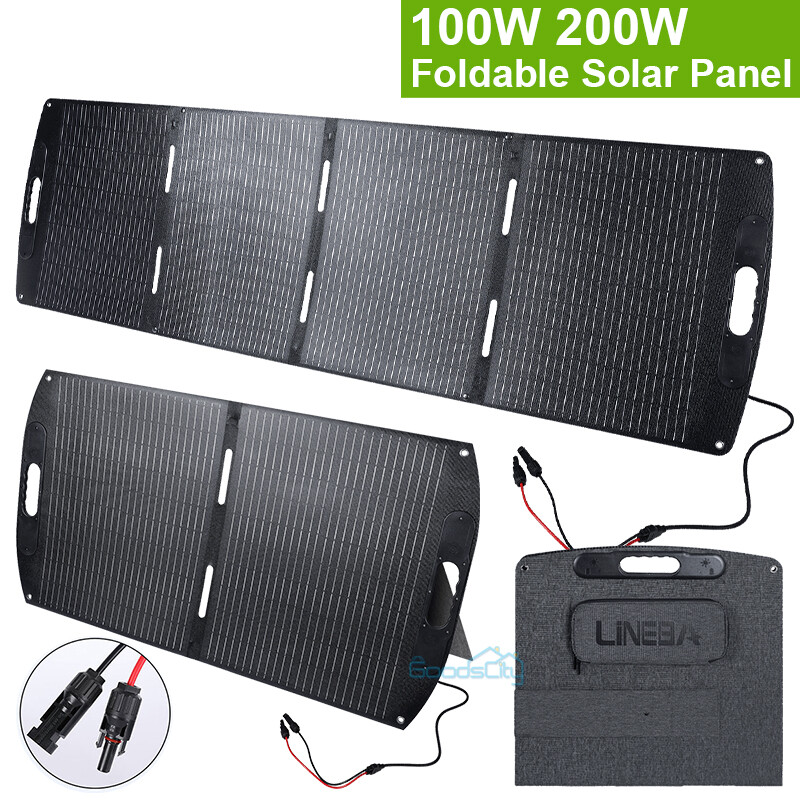 200W 100W Portable Foldable Solar Panel IP68 Waterproof for Power Station RV