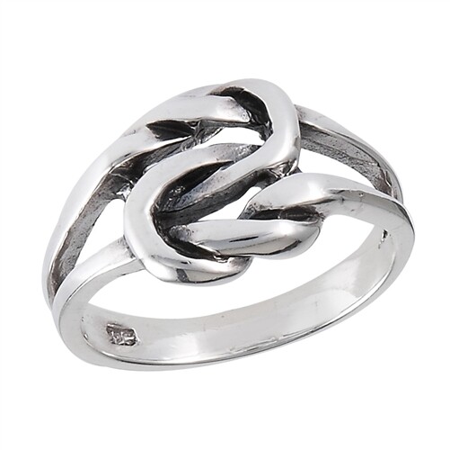 Sterling Silver Double Love Knot Ring