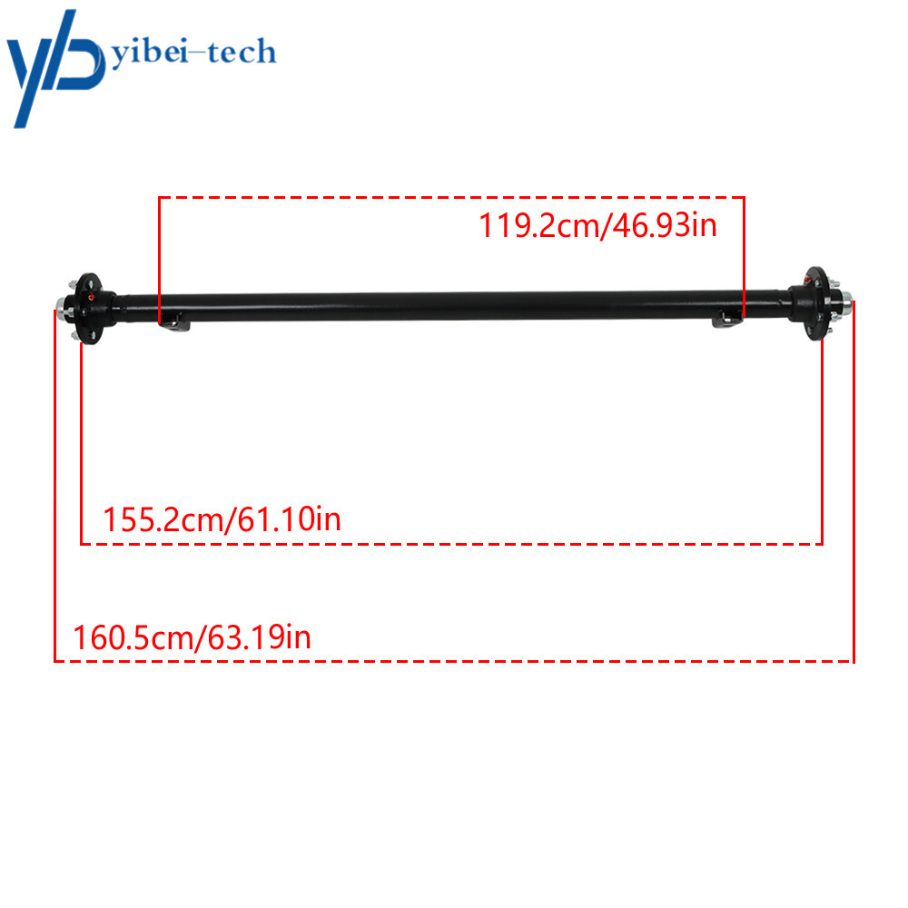 3.5K Trailer Axle 5 lug Trailer Cargo Dump RV Utility Axle 3500 lbs Boat Axle