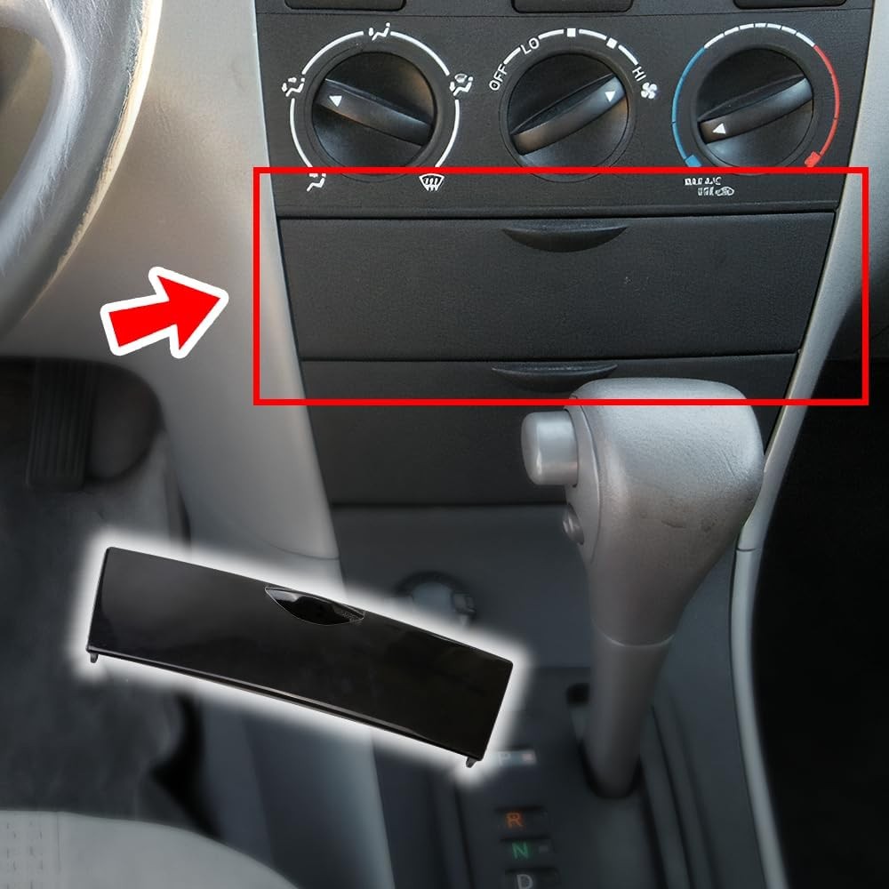 Silver Front Center Console Storage Box Panel Cover For Toyota Corolla 2003-2008