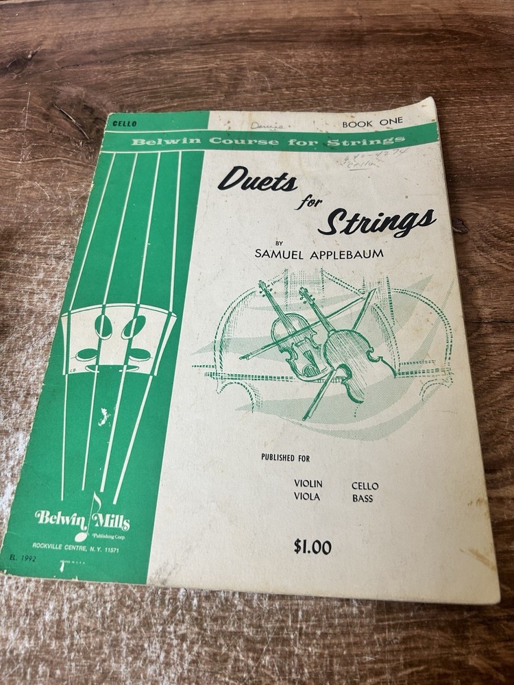 BELWIN Course for Strings: Duet for Strings, Cello Workbook #EL01992