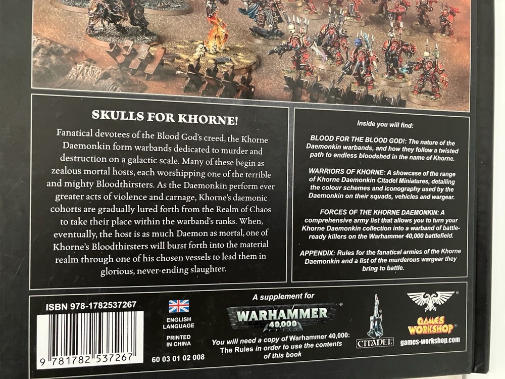 Warhammer 40,000 - Khorne Daemonkin Codex. Hardcover