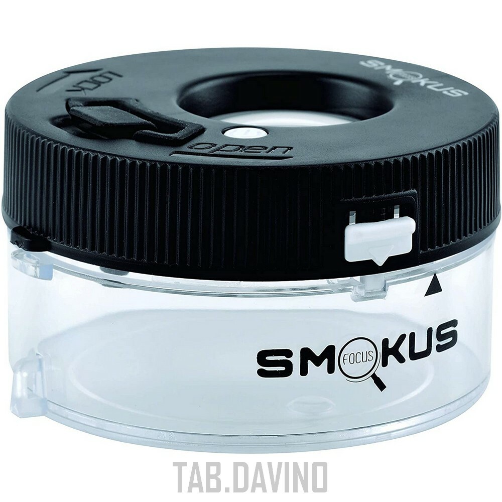 Smokus Focus Jetpack Black Airtight Container Magnification Led