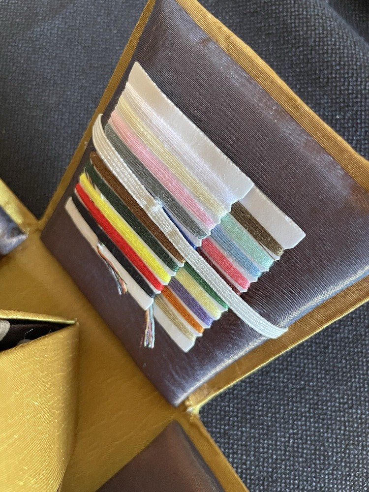 Classic Satin Lined Sewing Box Needles, Thread, Scissors And More (EA7)