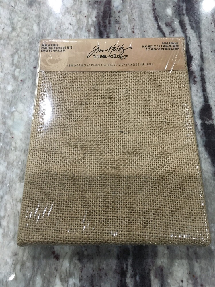 TIM HOLTZ Idea-ology Burlap Panel for Crafts-One Panel, 6” X 8”, NEW, ORIG PKG