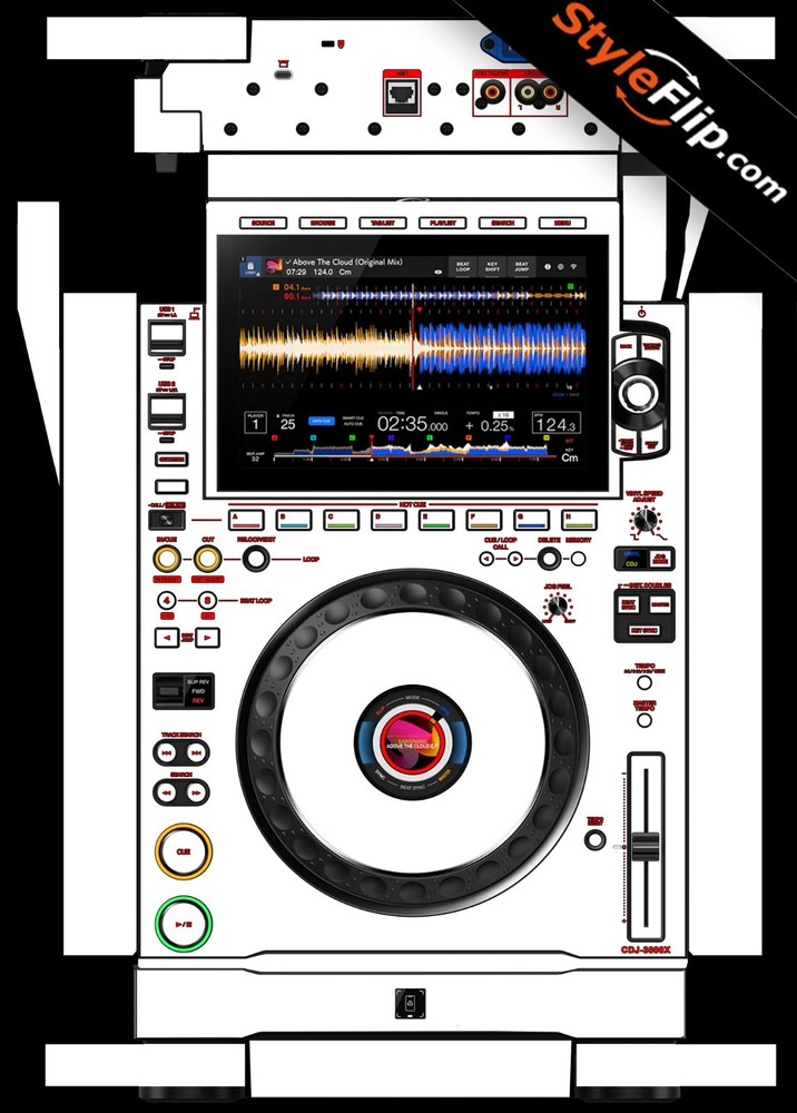 AlphaTheta CDJ 3000x Skin | White | Protective Decal | StyleFlip