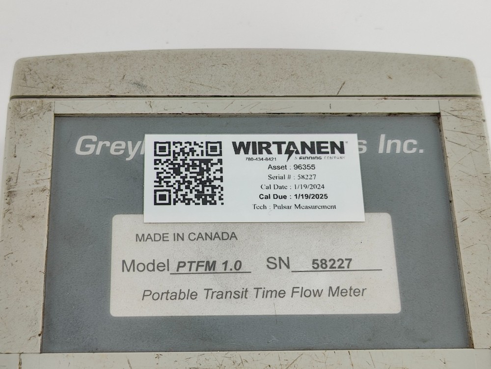 Greyline PTFM 1.0 Transit Time Flow Meter w/case