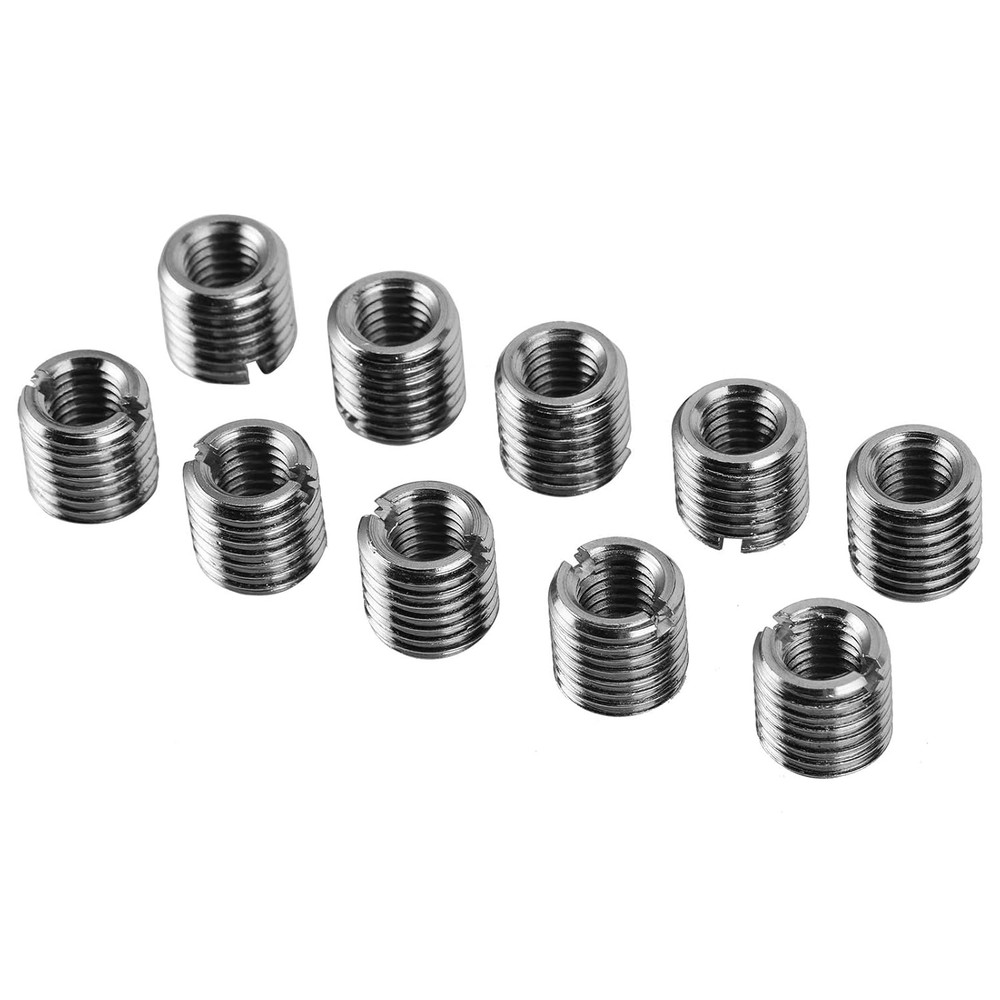 10Pcs Self Tapping Thread Insert, Externally Threaded Insert Inner M8 X 1.25 Out