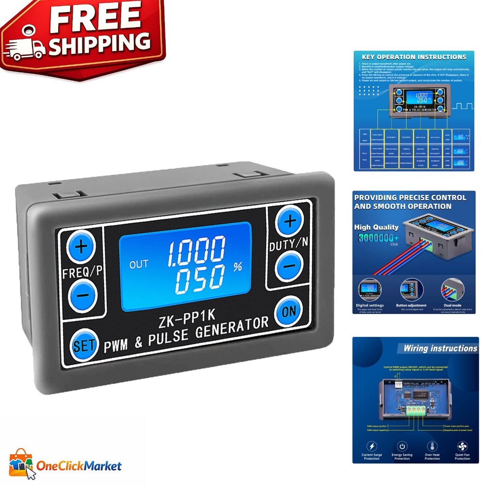 PWM Signal Generator 1-150kHz Pulse Frequency Module LCD Dual Mode Controller