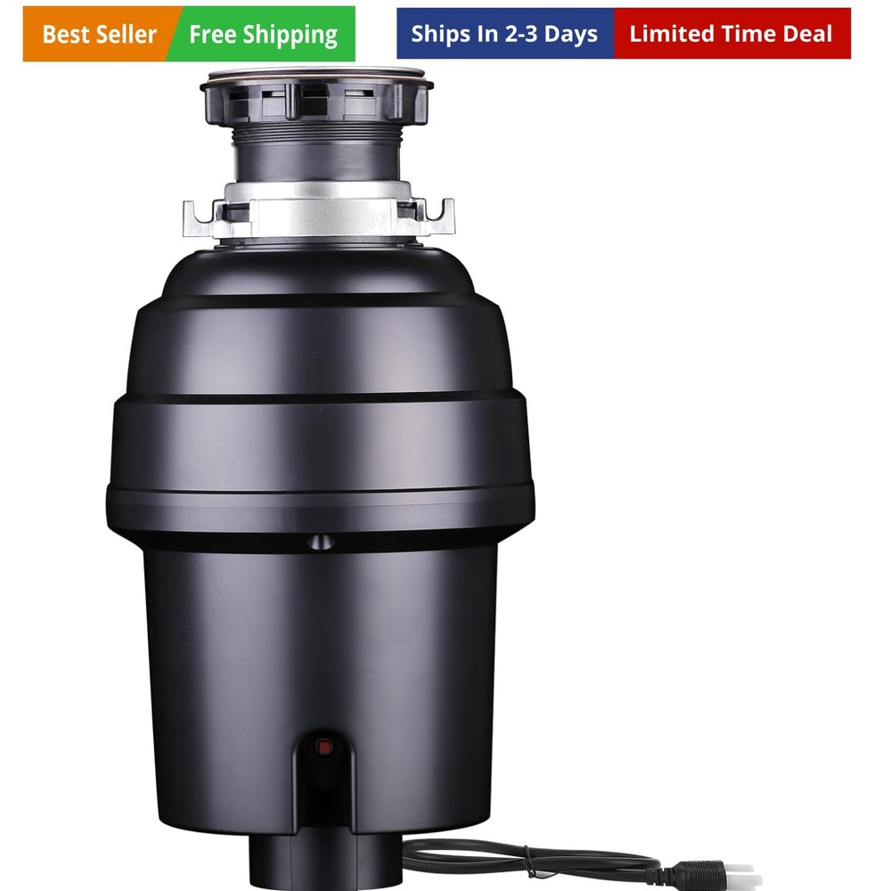 Stainless Steel Garbage Disposer, Dishwasher-Friendly and Continuous Feeding ...