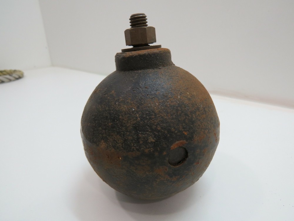 4 INCH CAST IRON BINNACLE BALL COMPENSATOR COMPASS (D3.5A674)