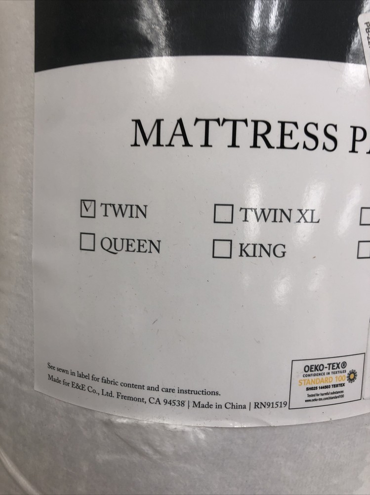 Madison Park Mattress Pad Twin Size White