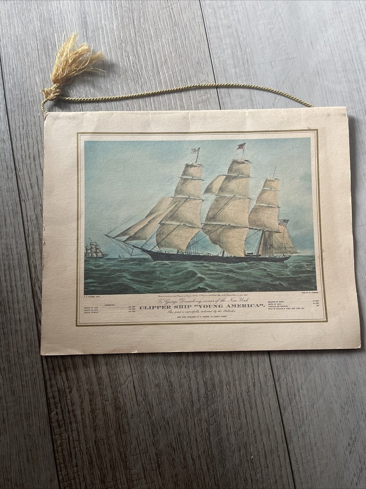 Pan American Clipper Ship "Young America menu