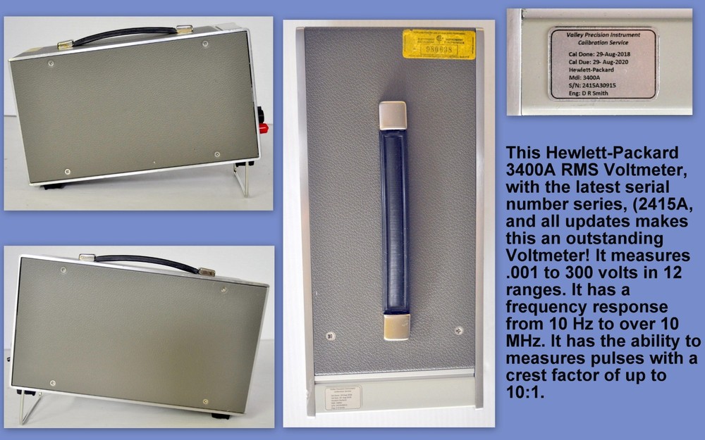 HP 3400A RMS Voltmeter Fully Solid-State 2415- Prefix | Refurbished | Calibrated