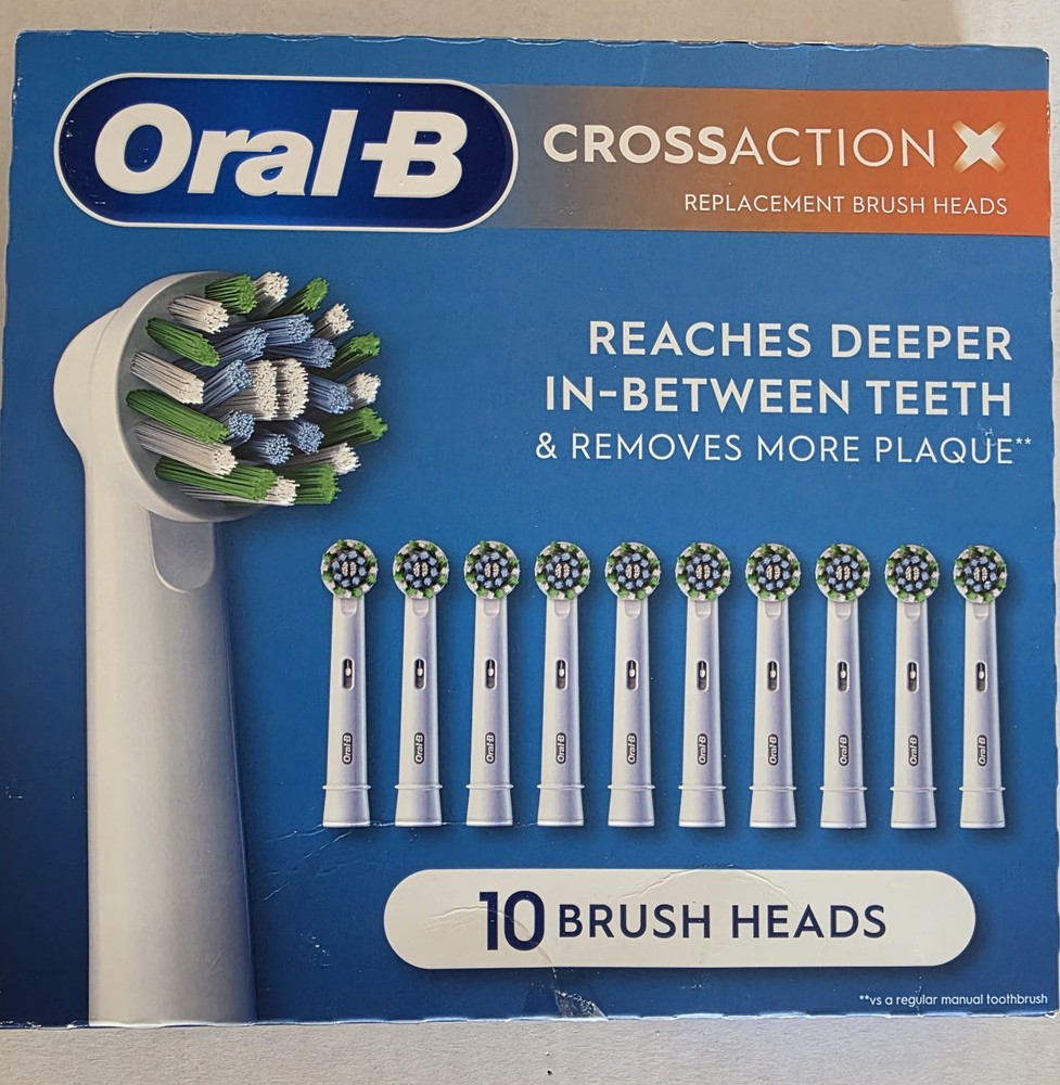 NEW Oral-B CrossAction X replacement brush heads – 10 pack
