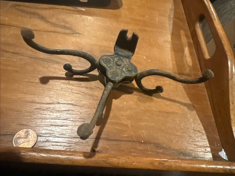 Victorian Multi 3  Hook - Iron Hanging On Wall