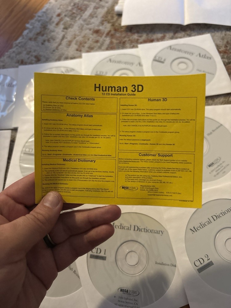Explore Human Anatomy Professional Edition PC CD-ROM Complete 12 Disc Set