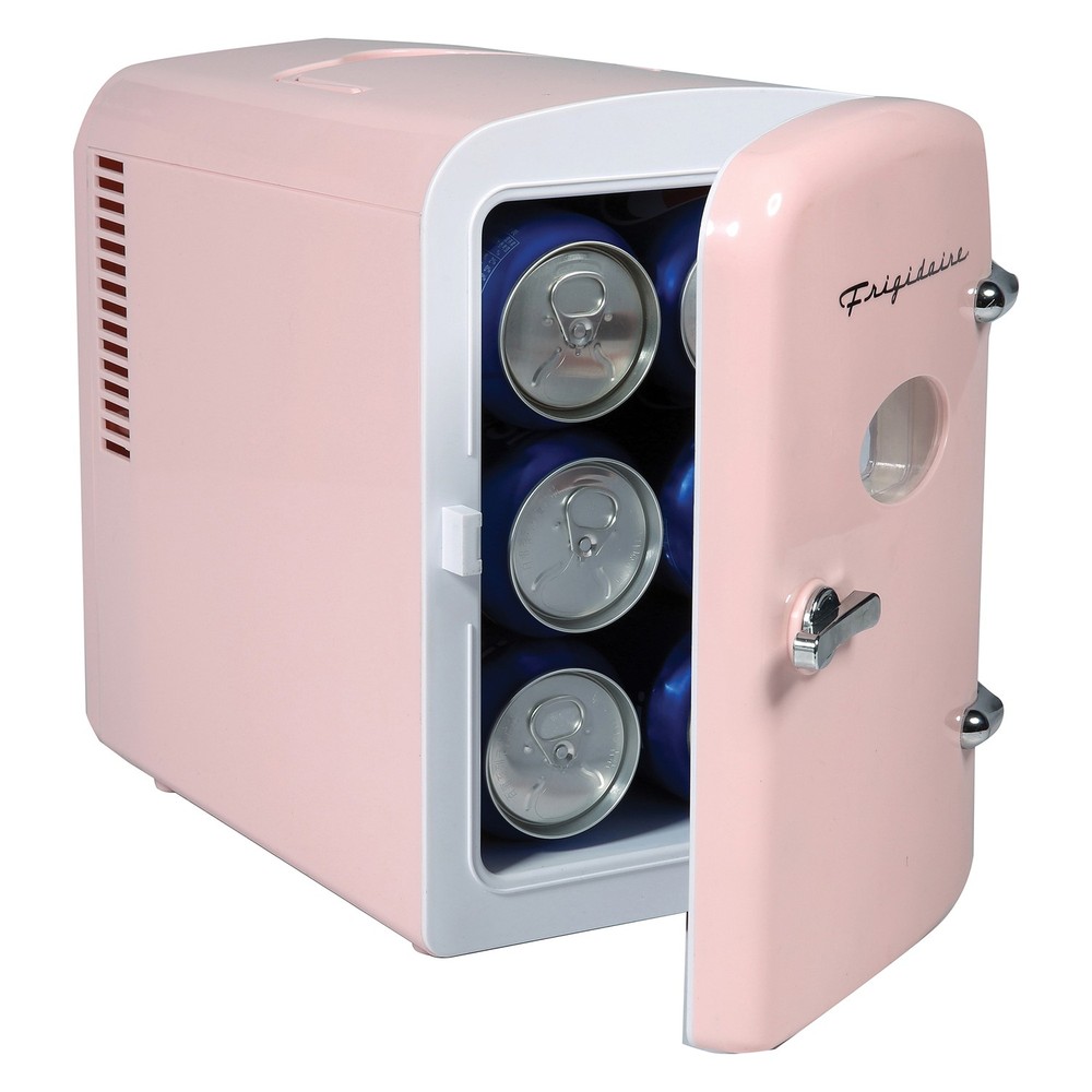 9-Can 48W Portable Retro Mini Refrigerator