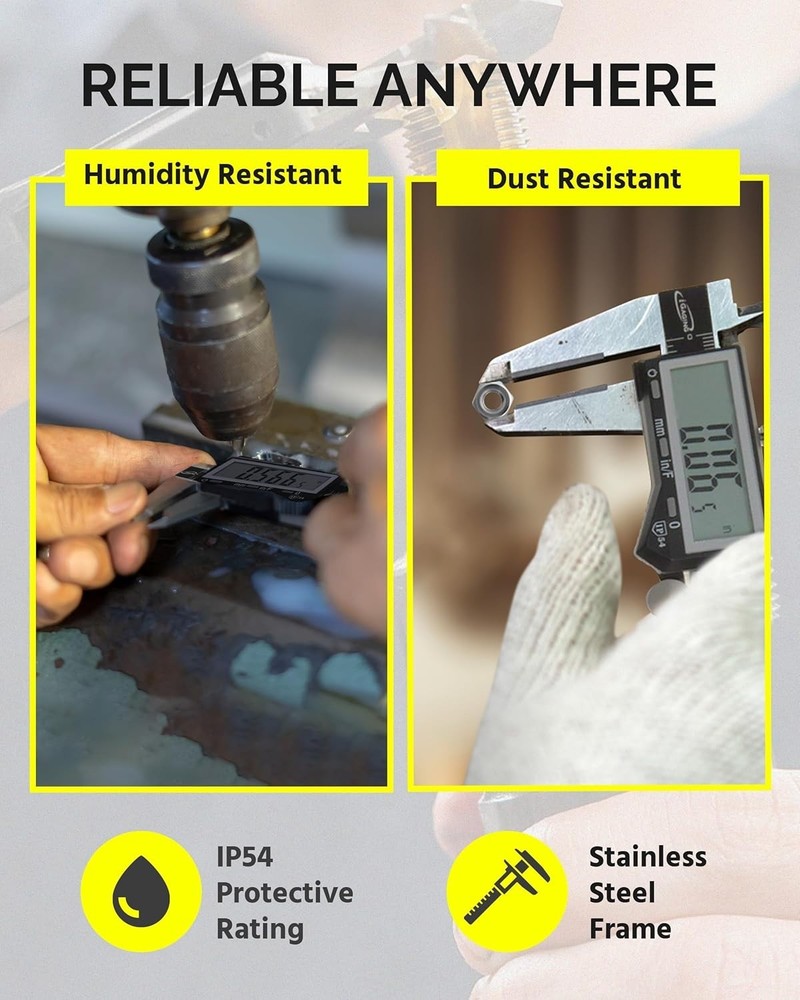 Electronic Digital Caliper 6" Range Stainless Steel