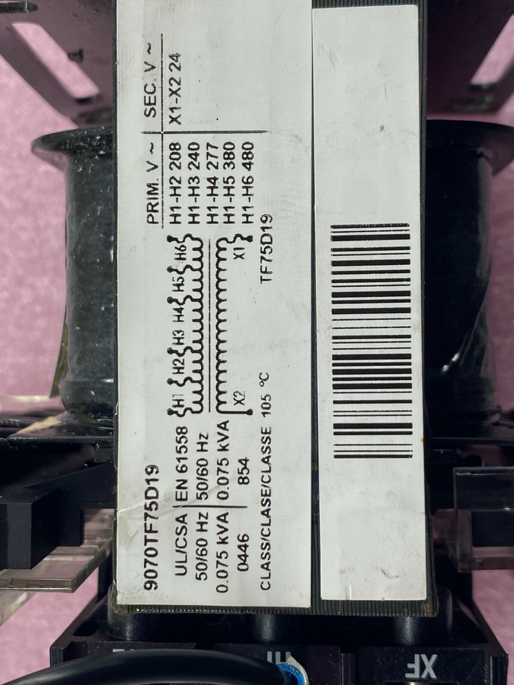 SQUARE D 9070TF75D19 Industrial Control Transformer W/Time Delay Fuse