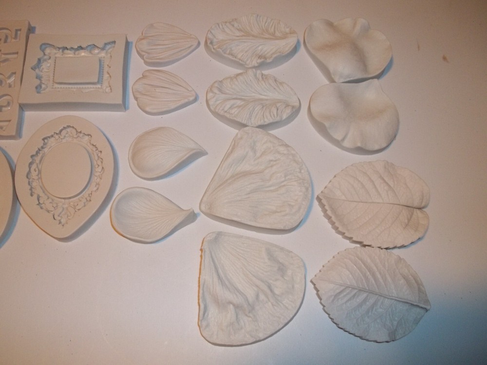 14 pc Polymer Clay Molds Western, Frames & Numbers 3D 2pc leaf molds
