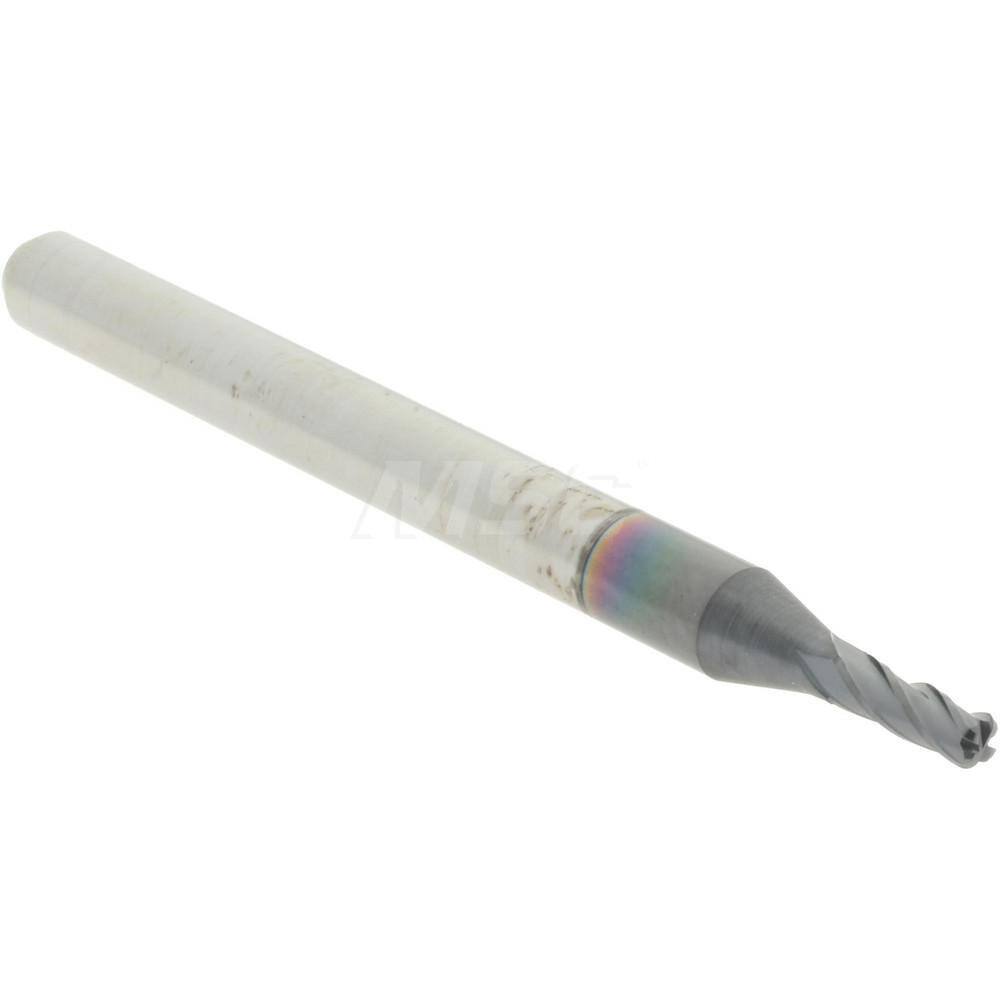 Accupro 1/16" Diam 4 Flute Single End Solid Carbide 0.015" Corner Radius End ...