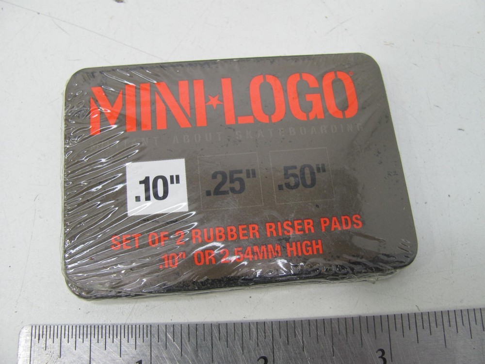 New Mini Logo Rubber Black Skateboard Riser - 0.1 - (2 PC)