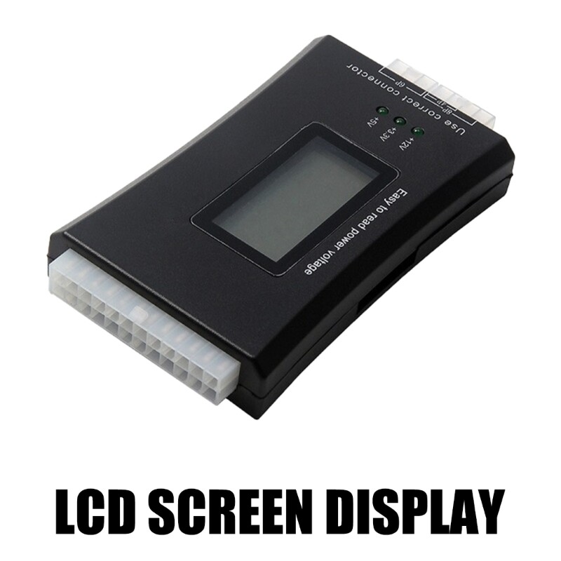 Power Supply Voltage Tester LCD Display Power Supply Checker For Computer