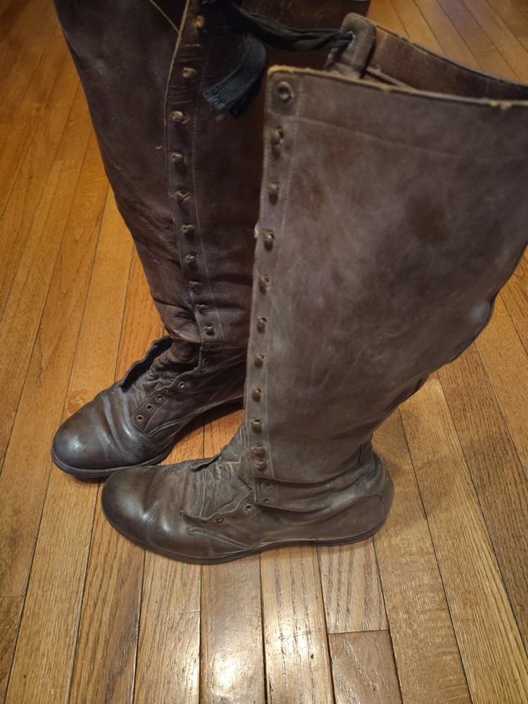 WW2 WWII Knee High Leather Army Boots