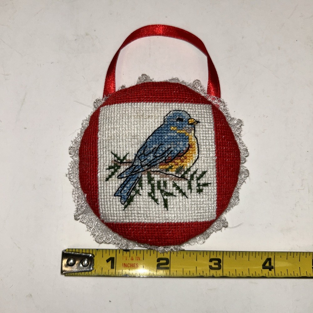 Bird Completed Finished Cross Stitch Ornament Keepsake Decor