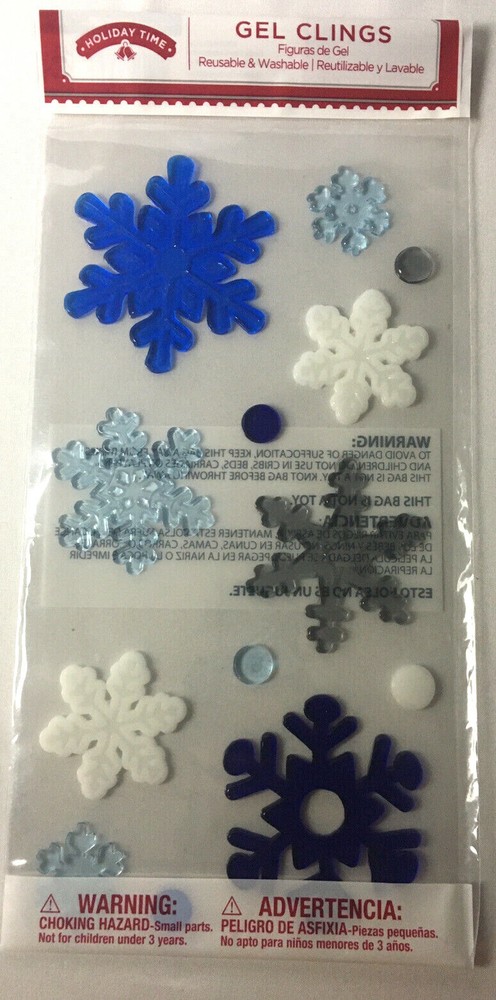HOLIDAY TIME Snowflakes Gel Clings