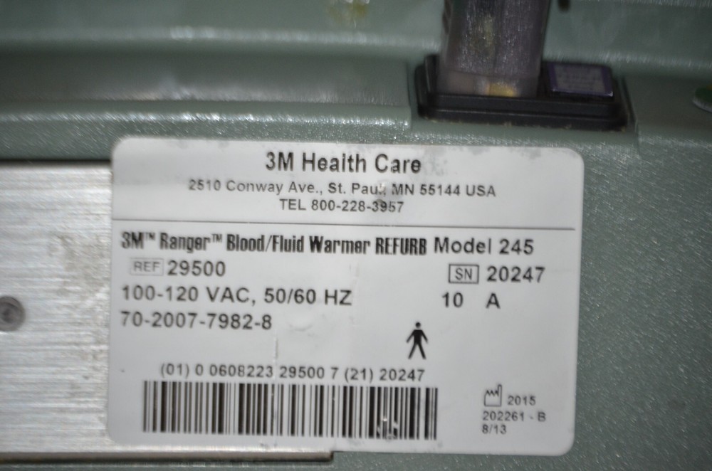 3M Ranger Fluid Warming Unit Model 245 29500