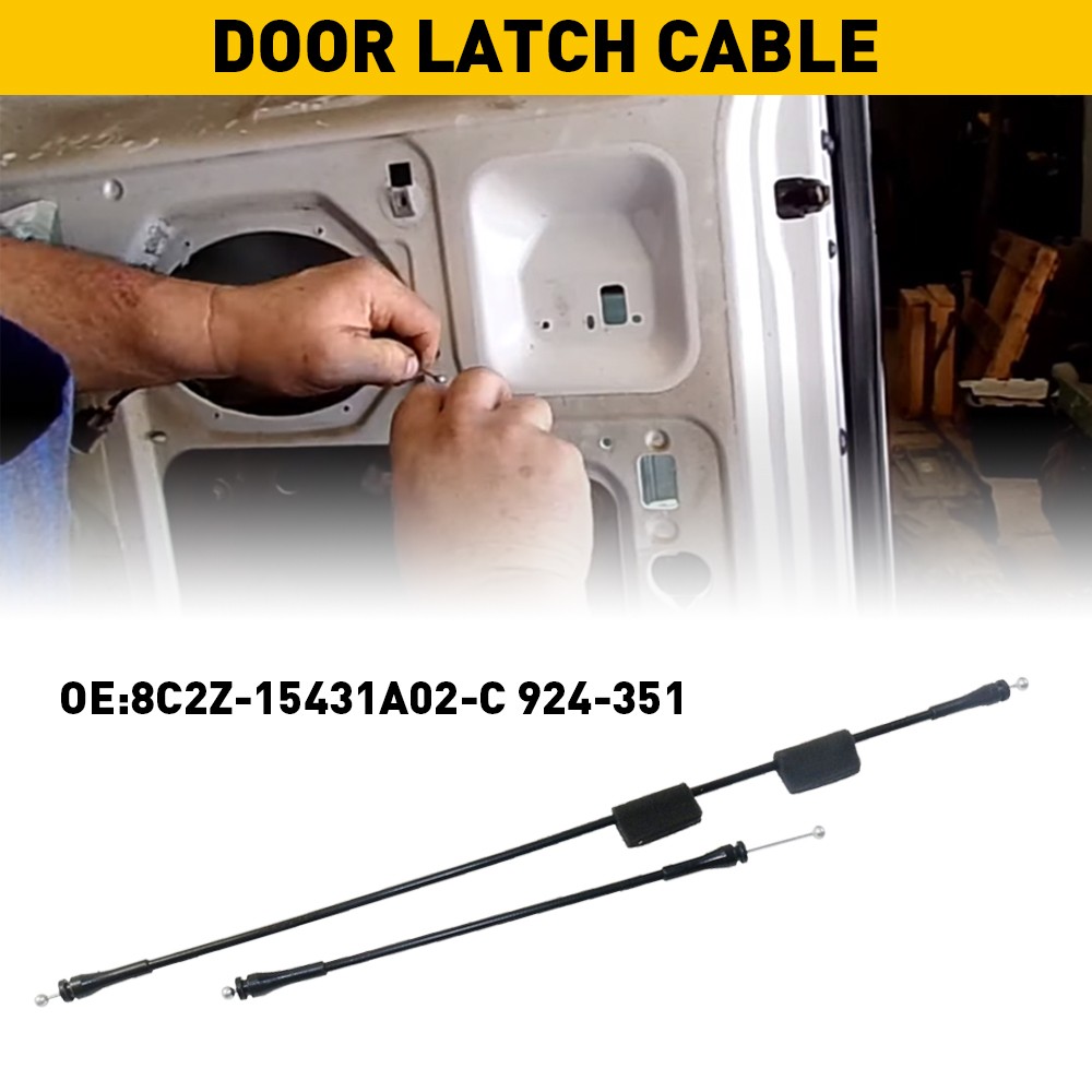 4x Fit Ford E-150 E-250 E-350 E-450 E-550 Door Latch Cables Rear Passenger Side