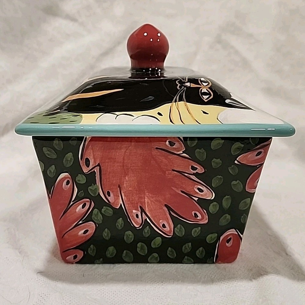 Droll Designs Black Cat Butter Box