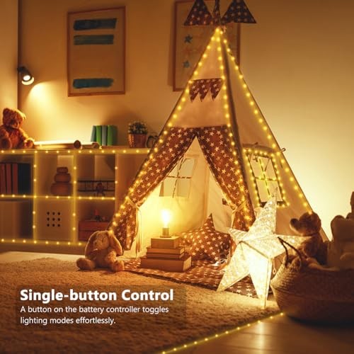 16.5ft Battery Operated String Lights(4 Pack), 50 LED Twinkle Fairy String