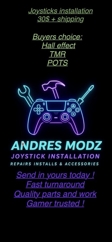 Ps5 dualsense Edge/ dualsense mail in service x2 joysticks /x2 edge modules