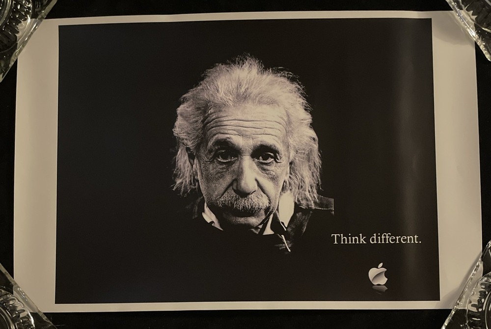 Vintage Apple 17x11 Think Different Poster Albert Einstein Unknown Version