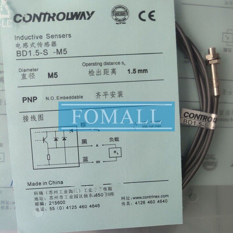 1PC New FIT FOR Proximity Switch Sensor BD1.5-S1-M5