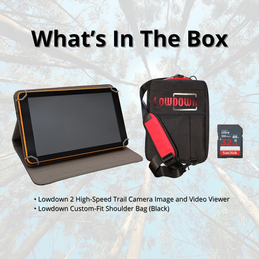 LOWDOWN 2 Trail Camera Image and Video Viewer with Shoulder Bag Bundle