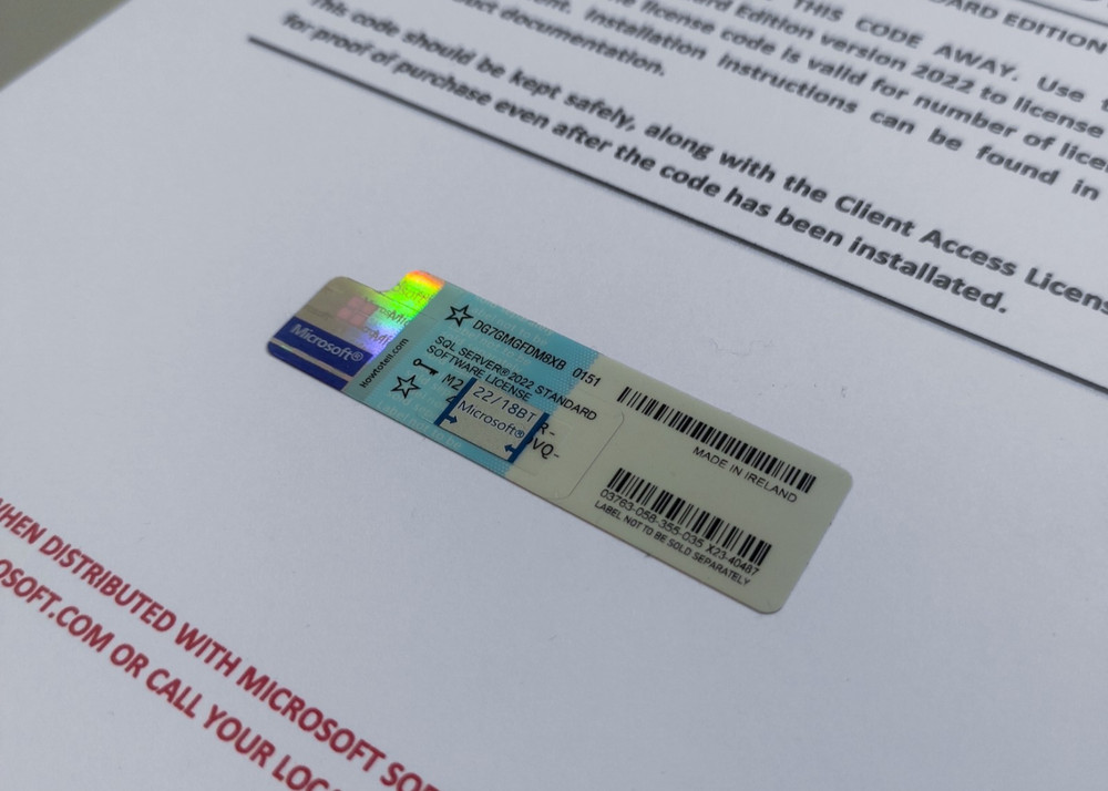 Microsoft SQL Server 2022 Standard ✔ Business Ready License | Genuine COA