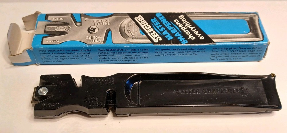 Vintage Selectool Master Sharpener w/ Box & Instructions Knife Scissors