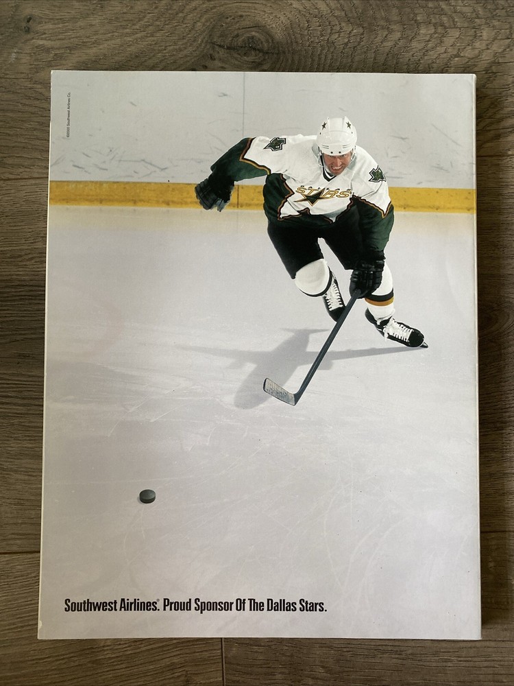 2000 NHL HOCKEY PROGRAM DALLAS STARS VS PHOENIX COYOTES GAME PROGRAM VINTAGE