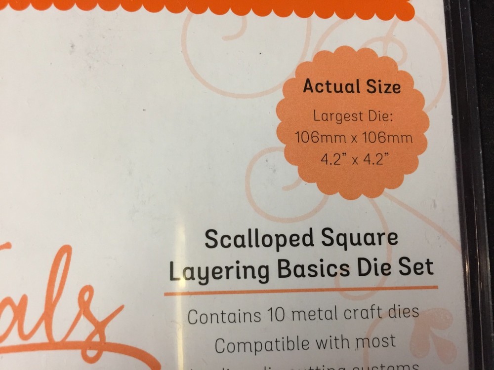Stampin' Up! Tonic Studios "Essentials" SCALLOPED SQUARE LAYERING SET ***NEW***
