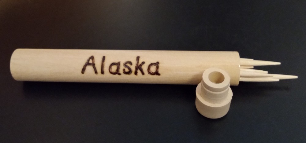 STOCKING STUFFERS 🎅 Personalized Wood-burned Toothpick Holder NAME, INITIALS..
