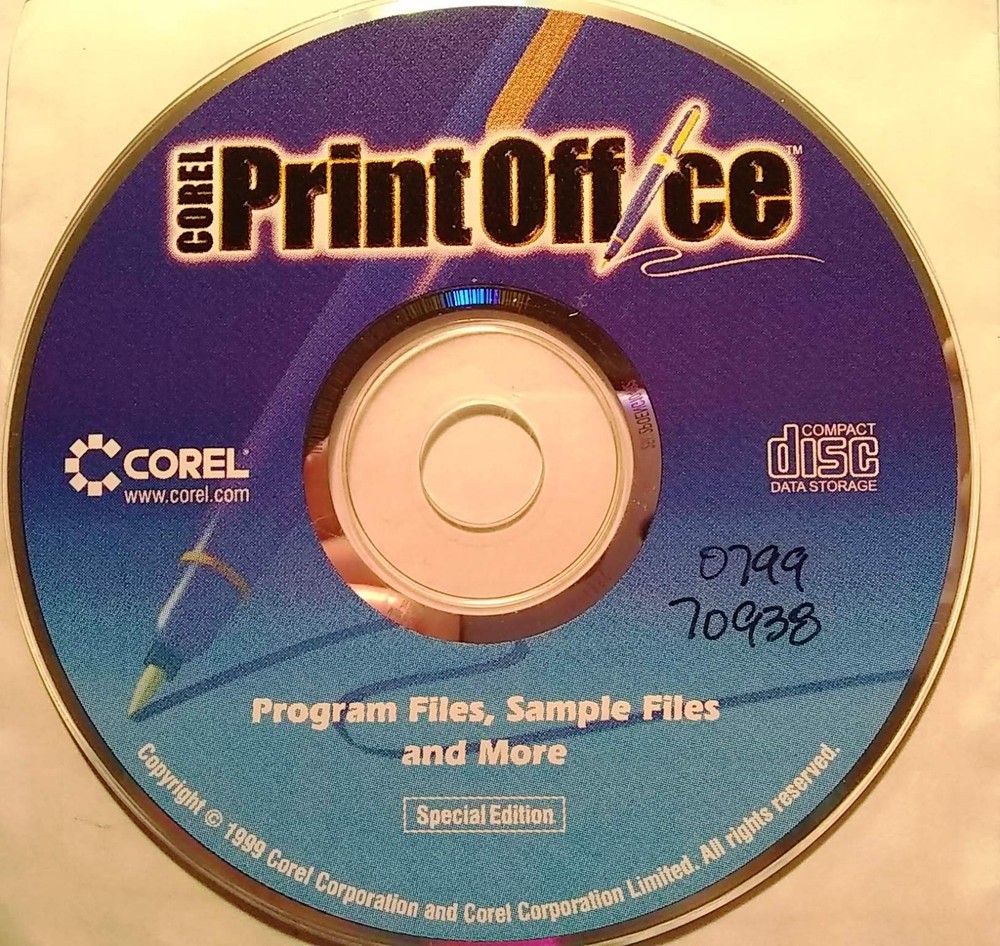 Corel Print Office 2000 Full Version Windows w/ Serial Number License