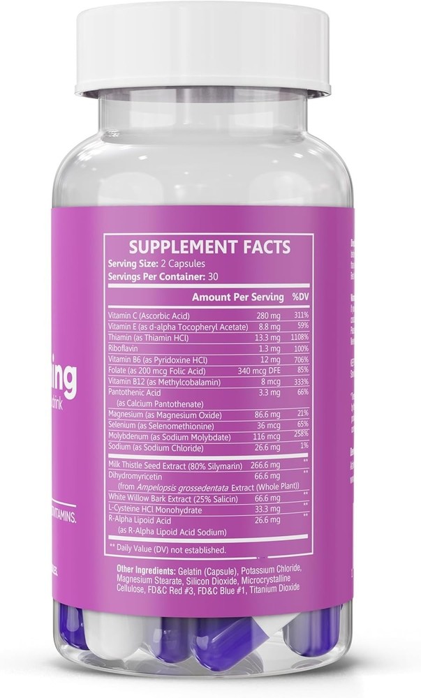 Party Relief Capsules After Drinking DHM Milk Thistle Electrolyte Support