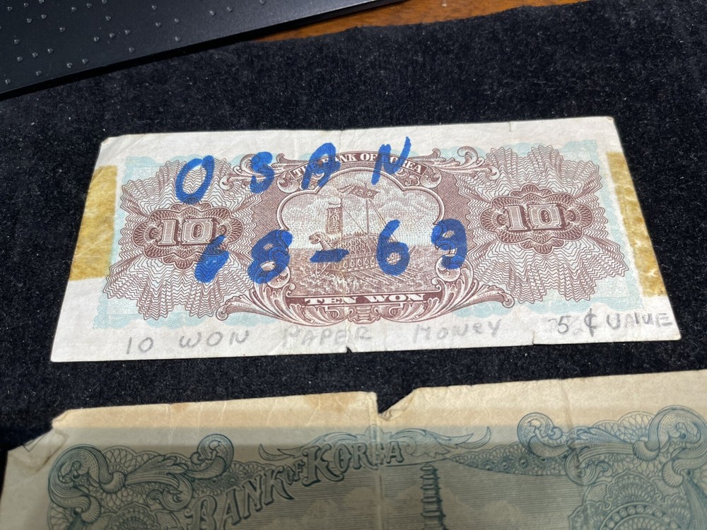 South Korea 3 Banknotes Lot