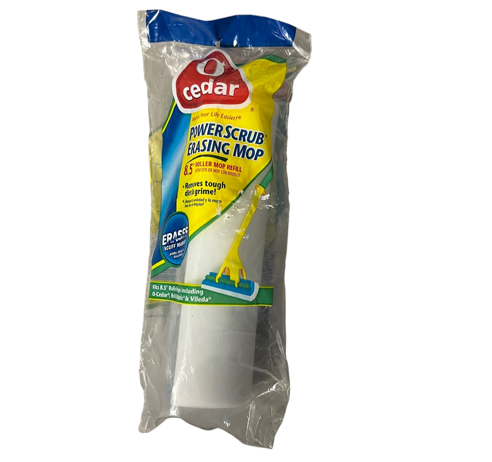 O-Cedar Power Scrub Erasing Replacement 8.5 Roller Mop Head Refill NEW