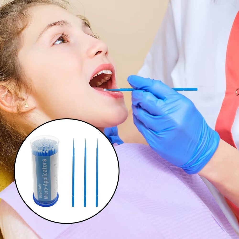Dental Microbrush Disposable Bendable Micro Applicator Soft Tips Cleaning Brush